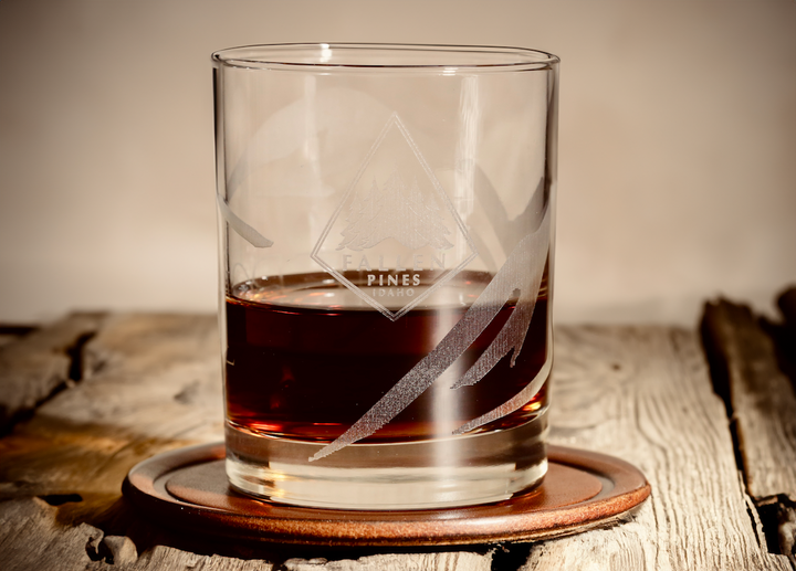 Monogrammed Leather Coaster - 5" Premium Personalized Drink Coasters