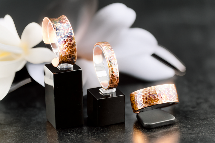 Crater Collection - Hand-Forged Copper Jewelry | Flame-Painted Pendants & Earrings