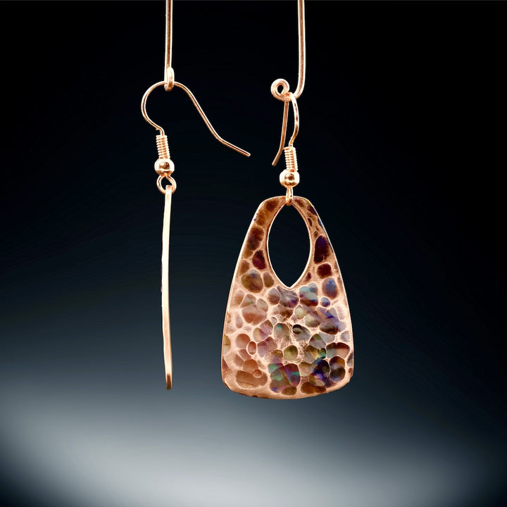 Crater Collection - Hand-Forged Copper Jewelry | Flame-Painted Pendants & Earrings