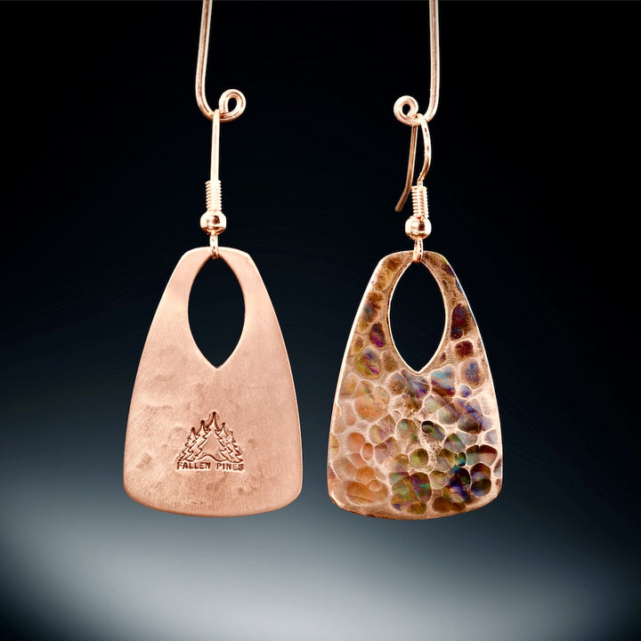 Crater Collection - Hand-Forged Copper Jewelry | Flame-Painted Pendants & Earrings