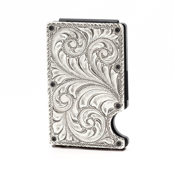 Hand Engraved Wallet - Frontier Collection | Sterling Silver, Brass & Copper