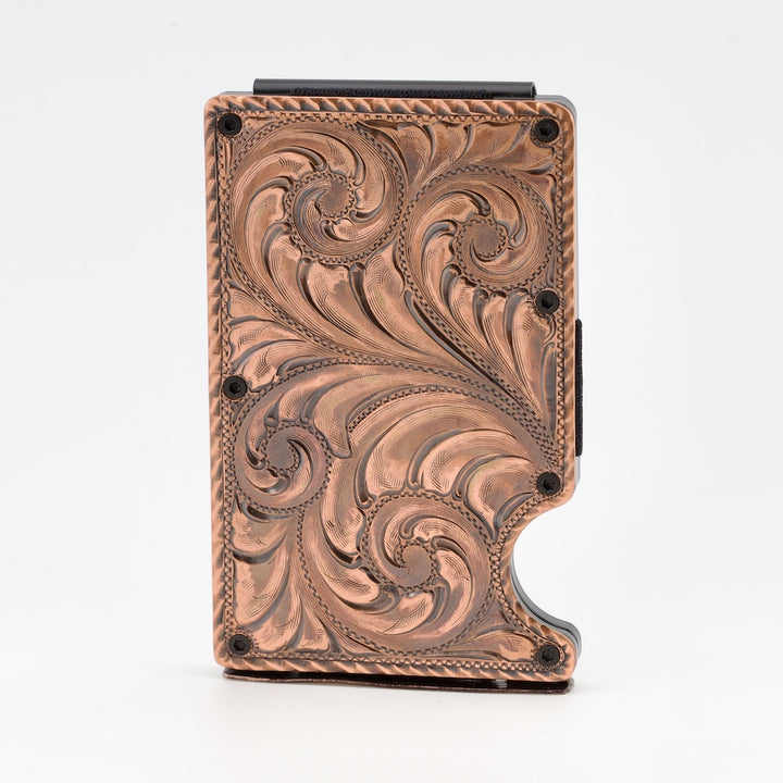Hand Engraved Wallet - Frontier Collection | Sterling Silver, Brass & Copper