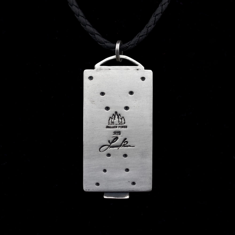 The Dark Star - Sterling Silver Star Garnet Pendant | Hand-Forged Jewelry