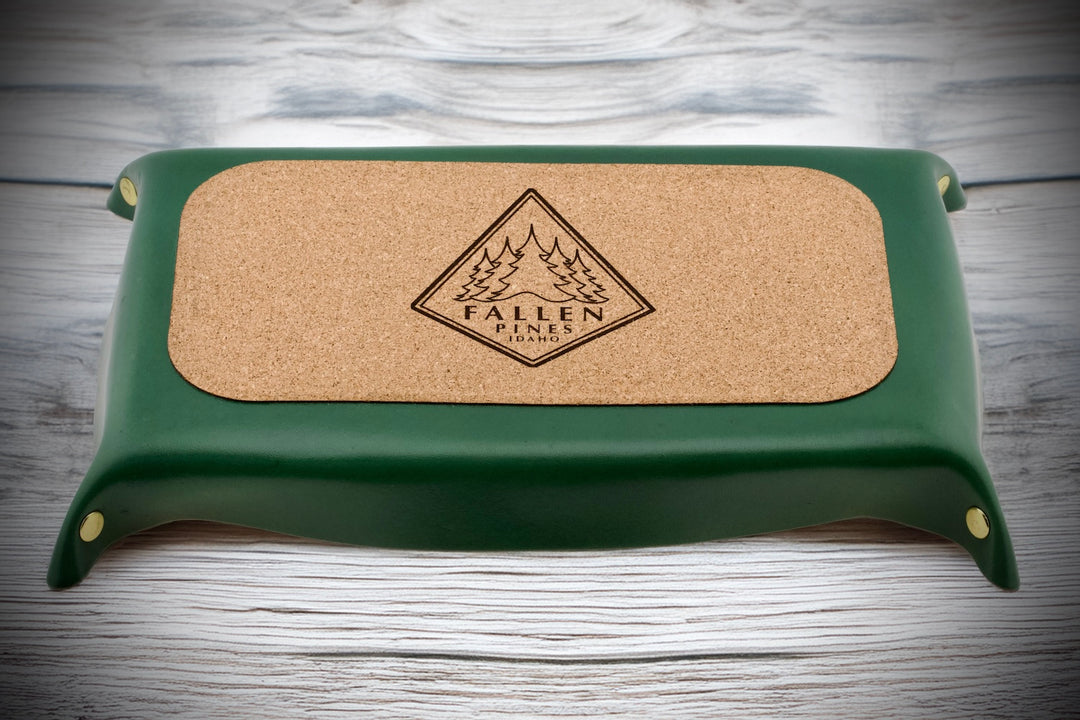 Wildflower Large Leather Valet Tray - Handcrafted Idaho Organizer