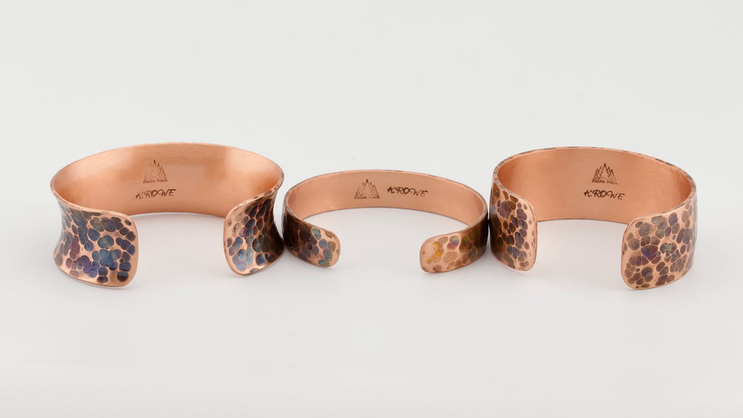 Crater Collection - Hand-Forged Copper Jewelry | Flame-Painted Pendants & Earrings