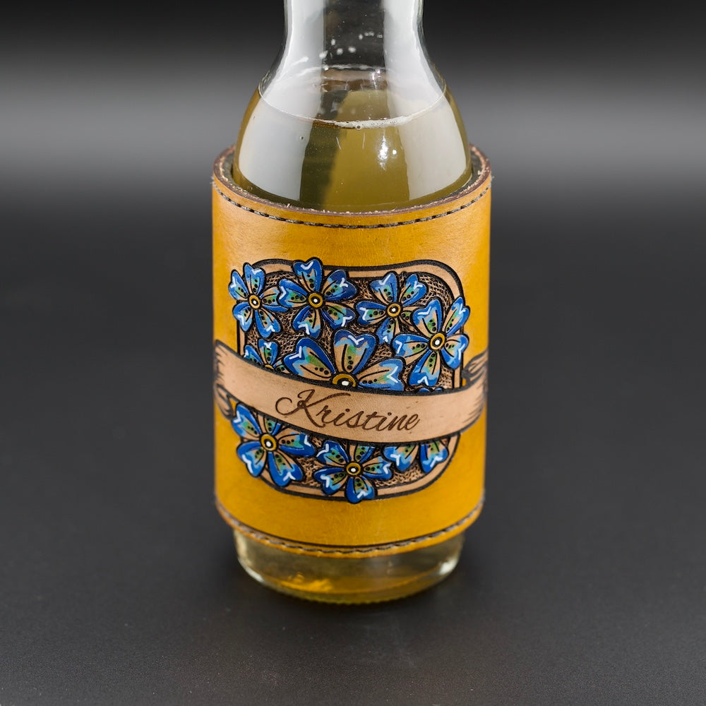 Wildflower Leather Beverage Holder