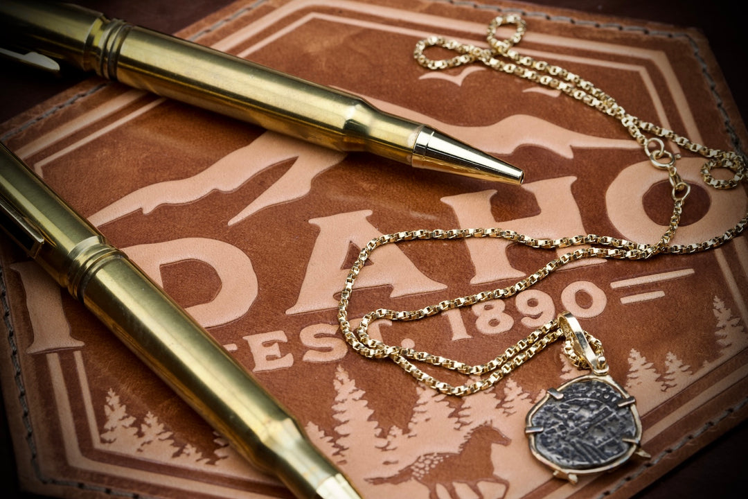 Idaho Badge Valet - Premium Leather Organizer Tray