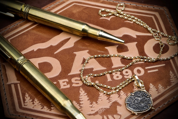 Idaho Badge Valet - Premium Leather Organizer Tray