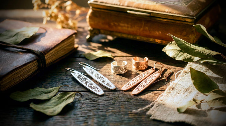 Dance of Light Collection - Hand-Engraved Jewelry | Sterling Silver & Copper