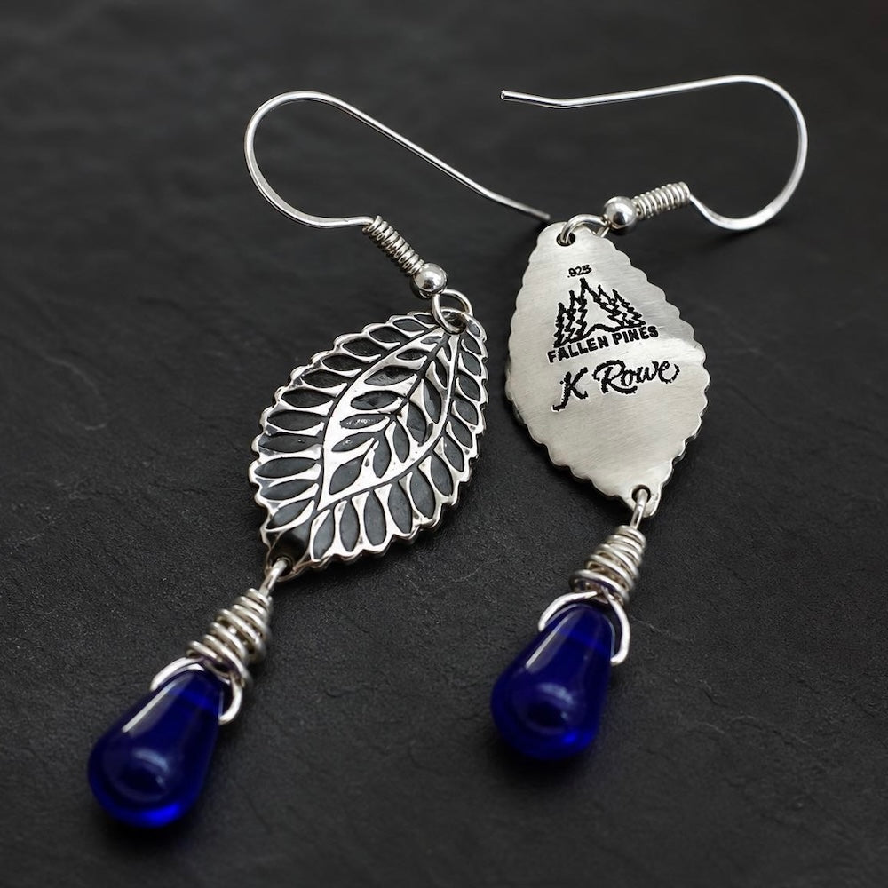 Island Palm - Sterling Silver & Copper Earrings