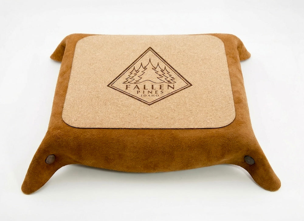 Idaho Badge Valet - Premium Leather Organizer Tray
