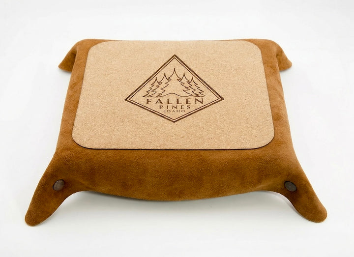 Idaho Badge Valet - Premium Leather Organizer Tray