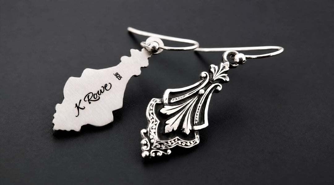 Victorian-Style Sterling Silver Earrings