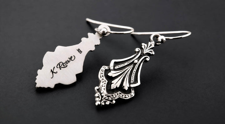 Victorian-Style Sterling Silver Earrings